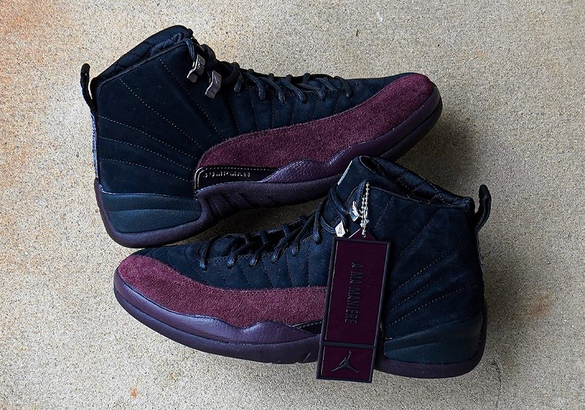 A Ma Maniére Paints The Air Jordan 12 In A Darkened “Burgundy”