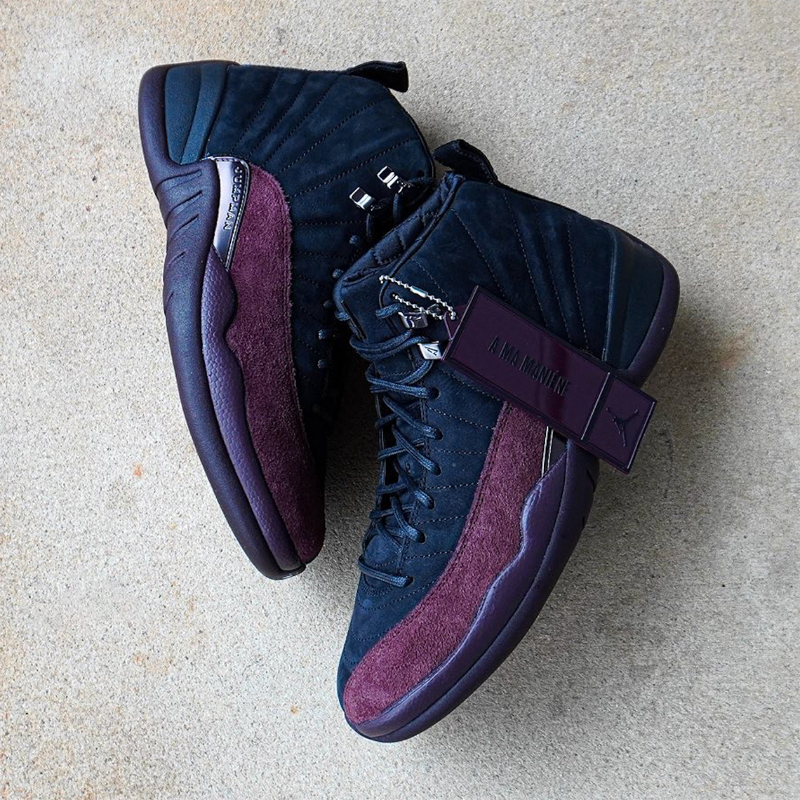 Air Jordan 12 Maniere Black Burgundy Dv6989 001 2