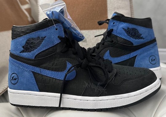 Mayor Teases A fragment design x Air Jordan 1 “Royal” Sample Featuring Black Crocodile Skin