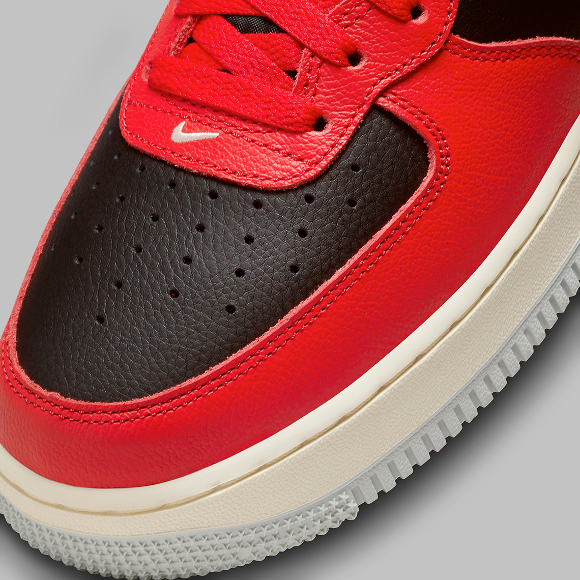 Nike Air Force 1 Mid Split Red Black Dz2554 001 7