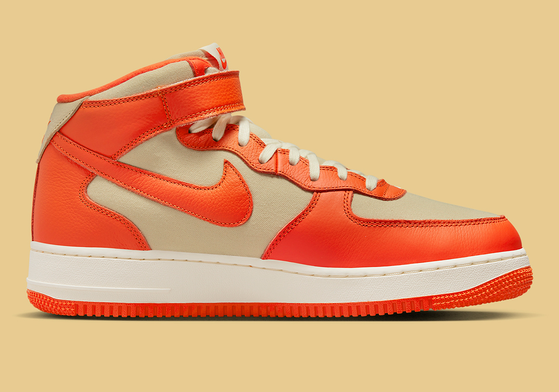 Nike Air Force 1 Mid Team Gold Safety Orange Fb2036 700 4