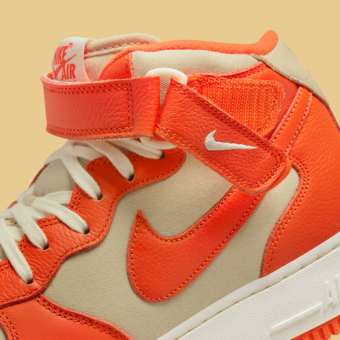 Nike Air Force 1 Mid Team Gold Safety Orange Fb2036 700 9