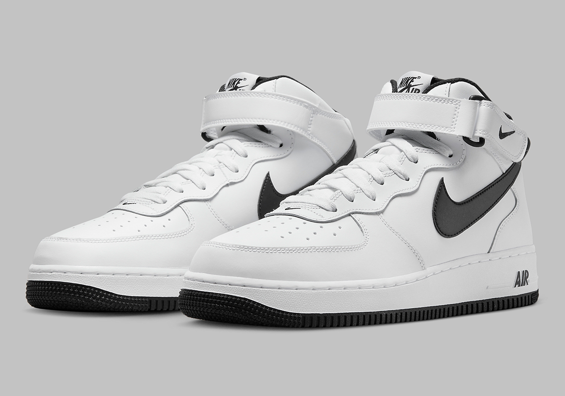 Nike Air Force 1 Mid White Black Dv0806 101 3