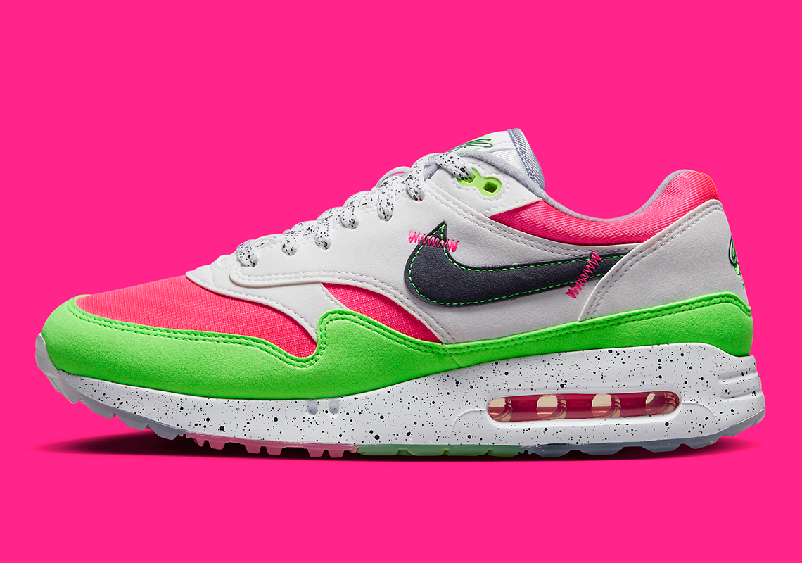 Nike Air Max 1 Golf Airbrush Green Pink 2