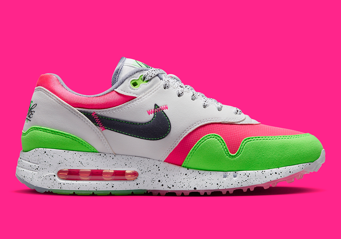 Nike Air Max 1 Golf Airbrush Green Pink 7