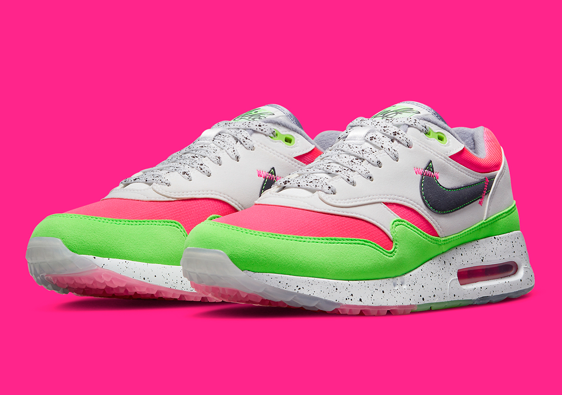 Nike Air Max 1 Golf Airbrush Green Pink 9