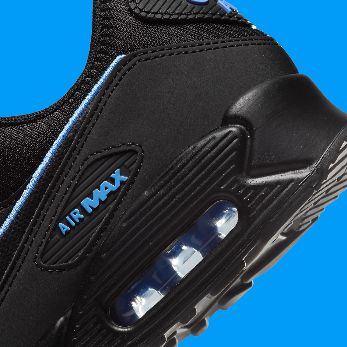 Nike Air Max 90 Black University Blue Fj4218 001 7