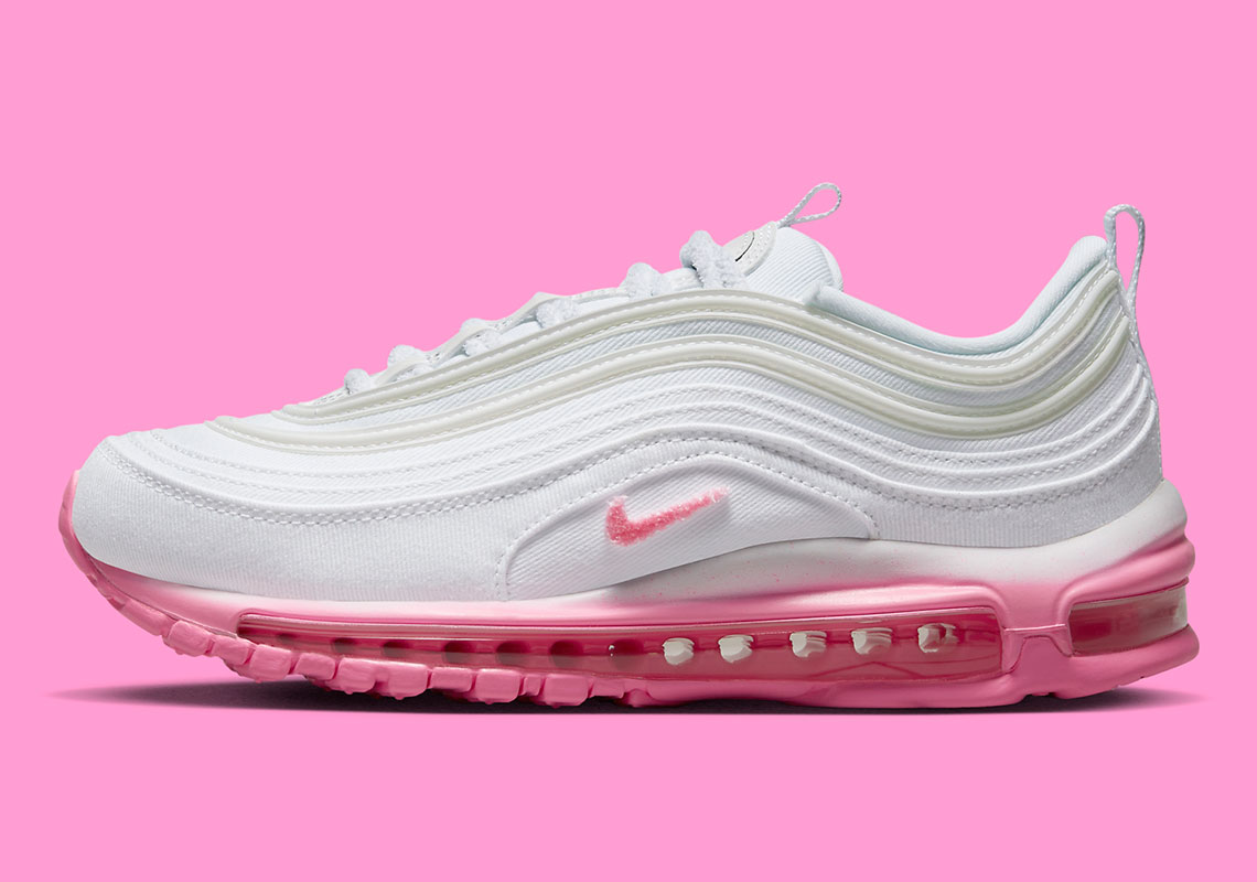 Pink Airbrush Paint Animates This Clean Nike Air Max 97's Soles