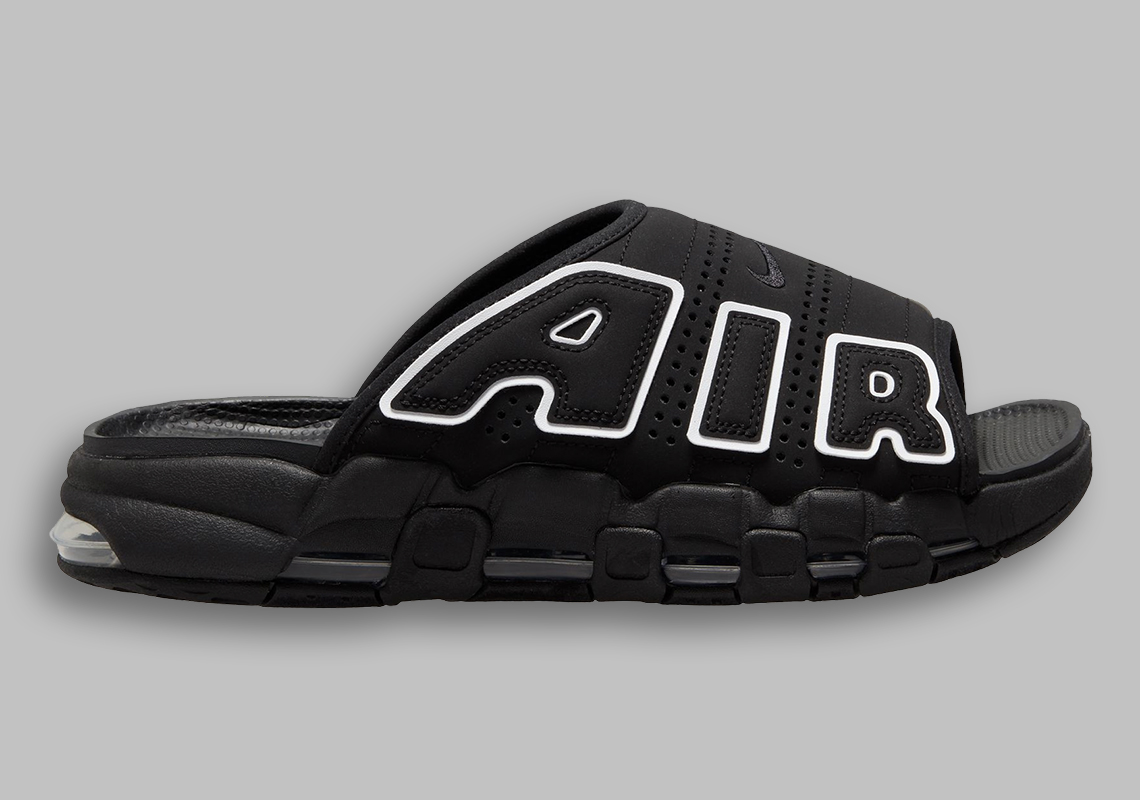 Nike Air More Uptempo Slide Black White Dv2137 001 1