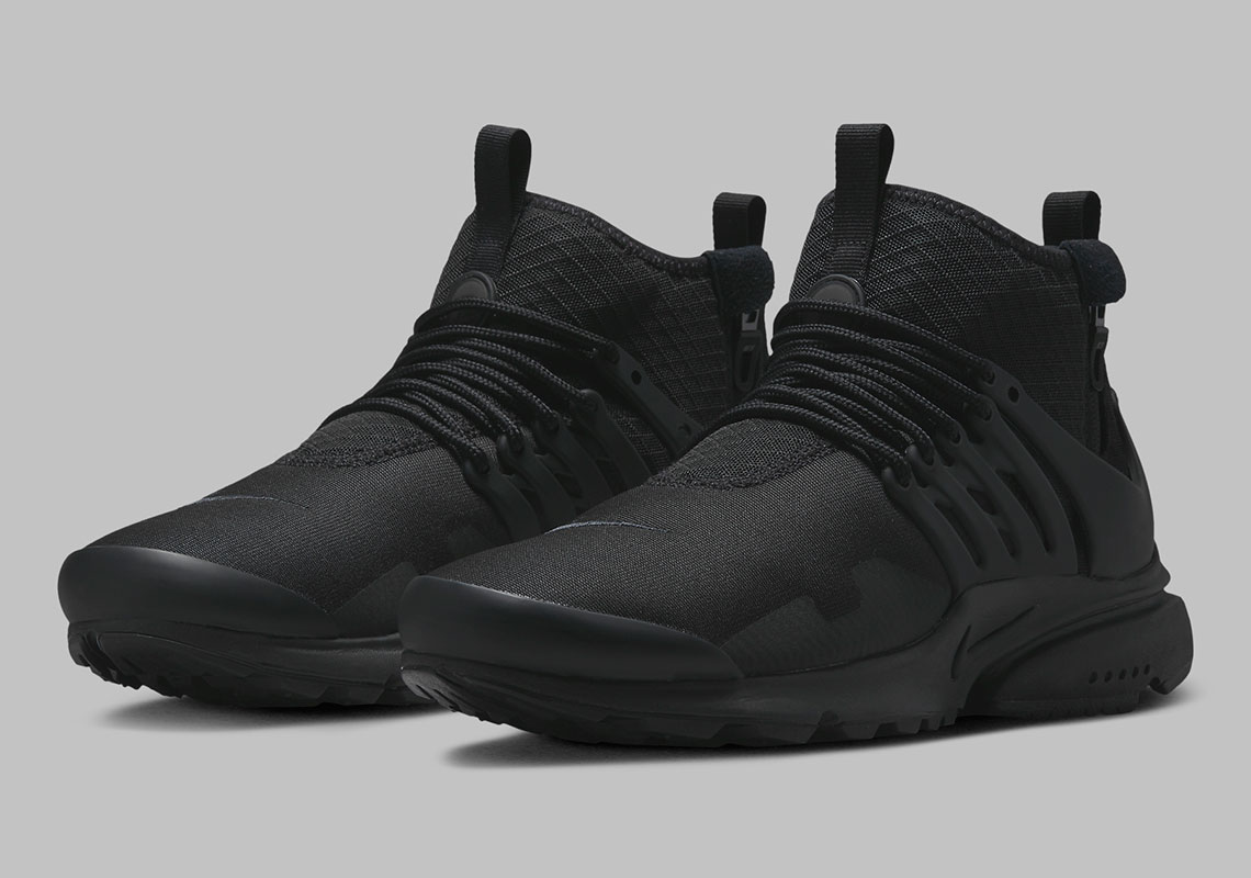 The Nike Air Presto Mid Utility Comes Clad In “Triple Black”