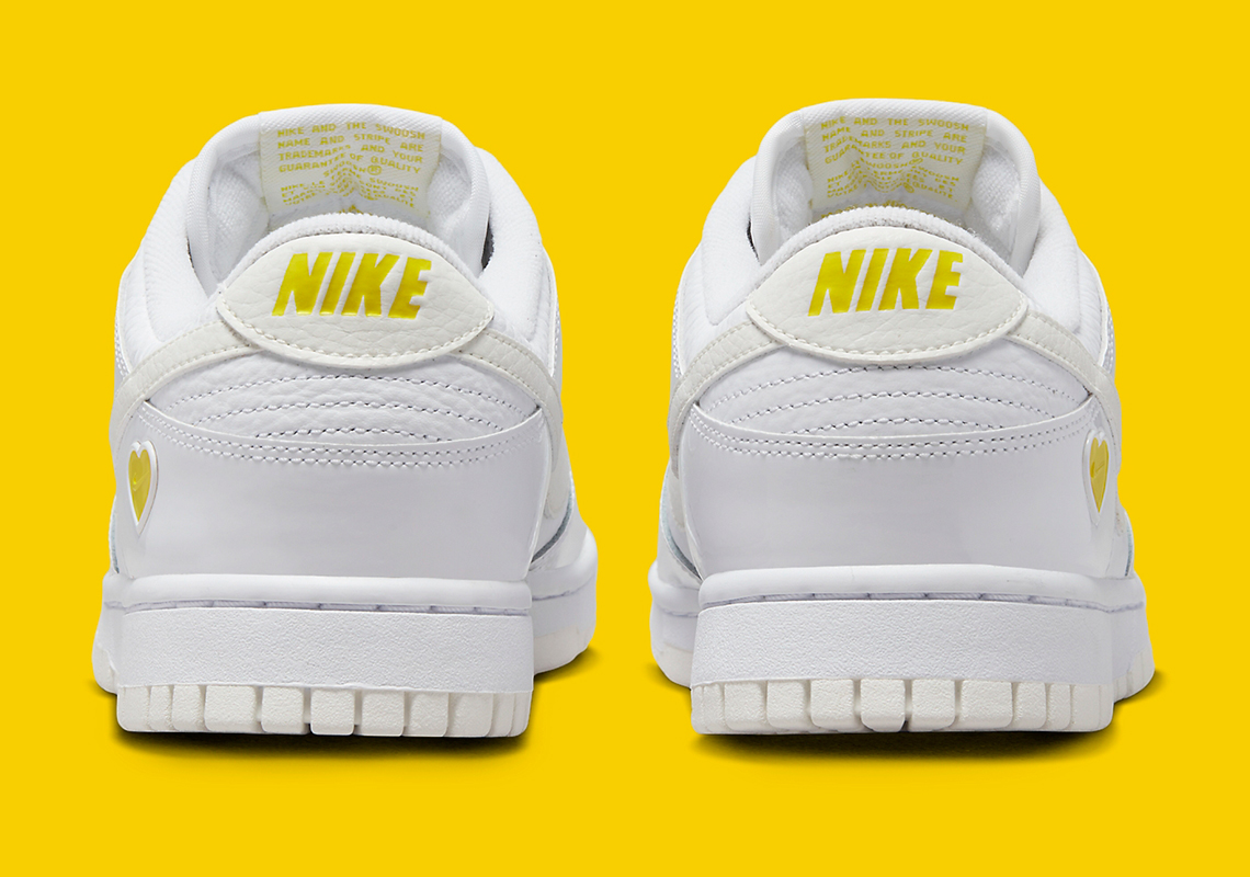 Nike Dunk Low White Yellow Heart Fd0803 100 7