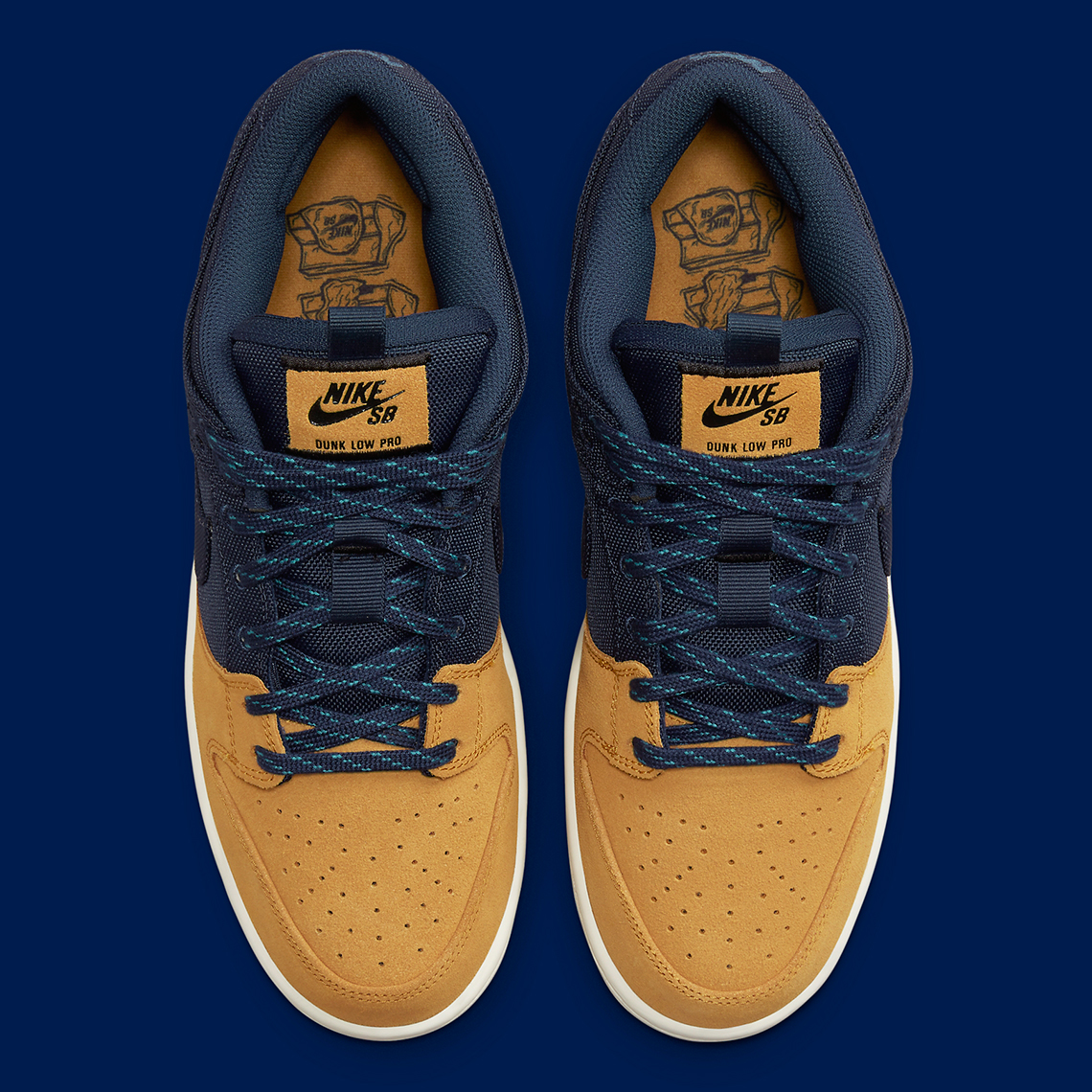 Nike Sb Dunk Low Midnight Navy Desert Ochre Dx6775 400 2