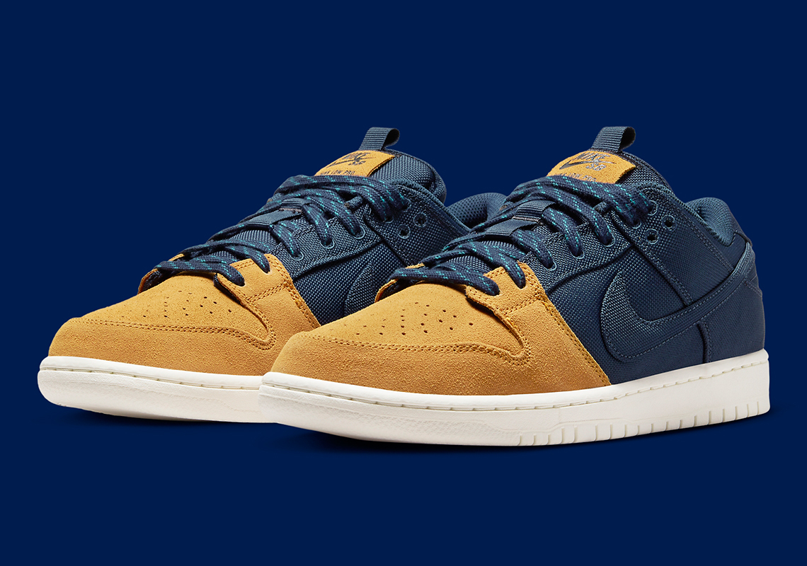 Nike Sb Dunk Low Midnight Navy Desert Ochre Dx6775 400 8