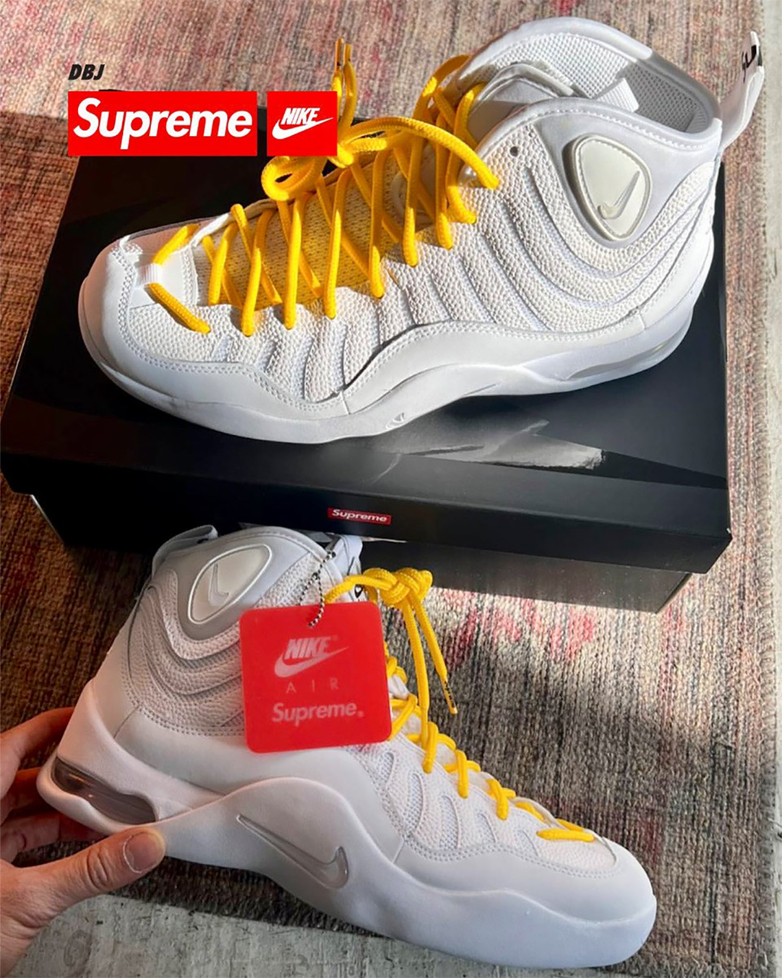 Supreme Nike Air Bakin White Grey