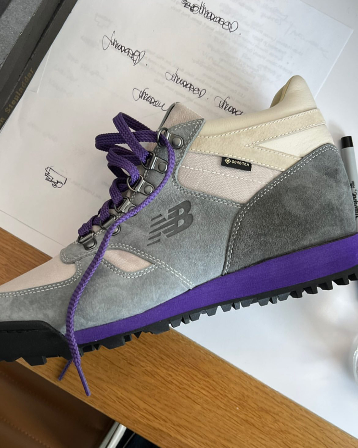 Aime Leon Dore New Balance Rainier Gore Tex Grey Purple 2