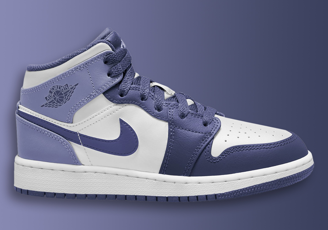 Air Jordan 1 Mid Gs Purple White Dq8423 515 1