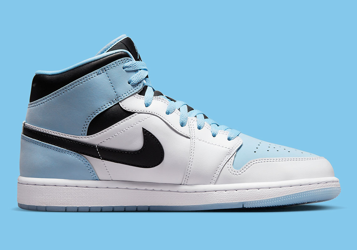 Air Jordan 1 Mid White Black University Blue 3