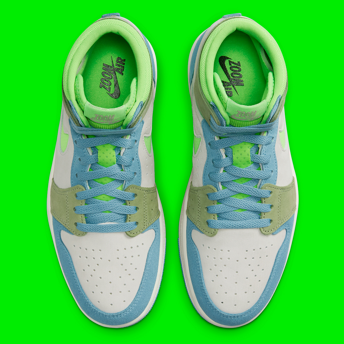 Air Jordan 1 Zoom Cmft 2 University Blue Electric Green Dv1305 433 2