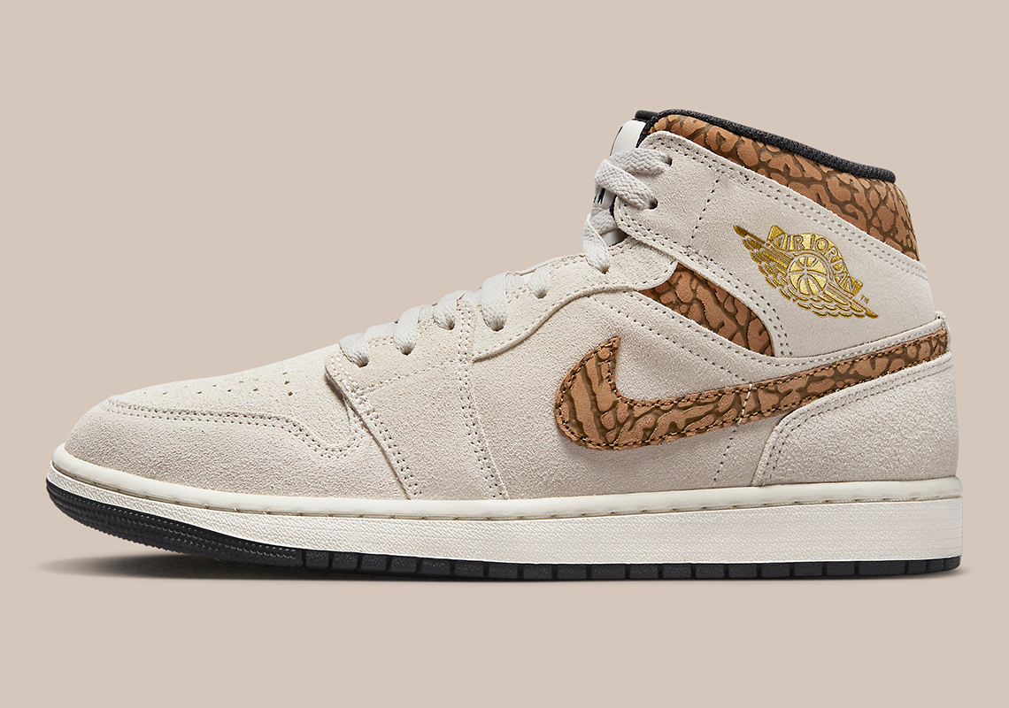 Jordan 1 Mid Brown Elephant Dz4129 102 Release Date 1