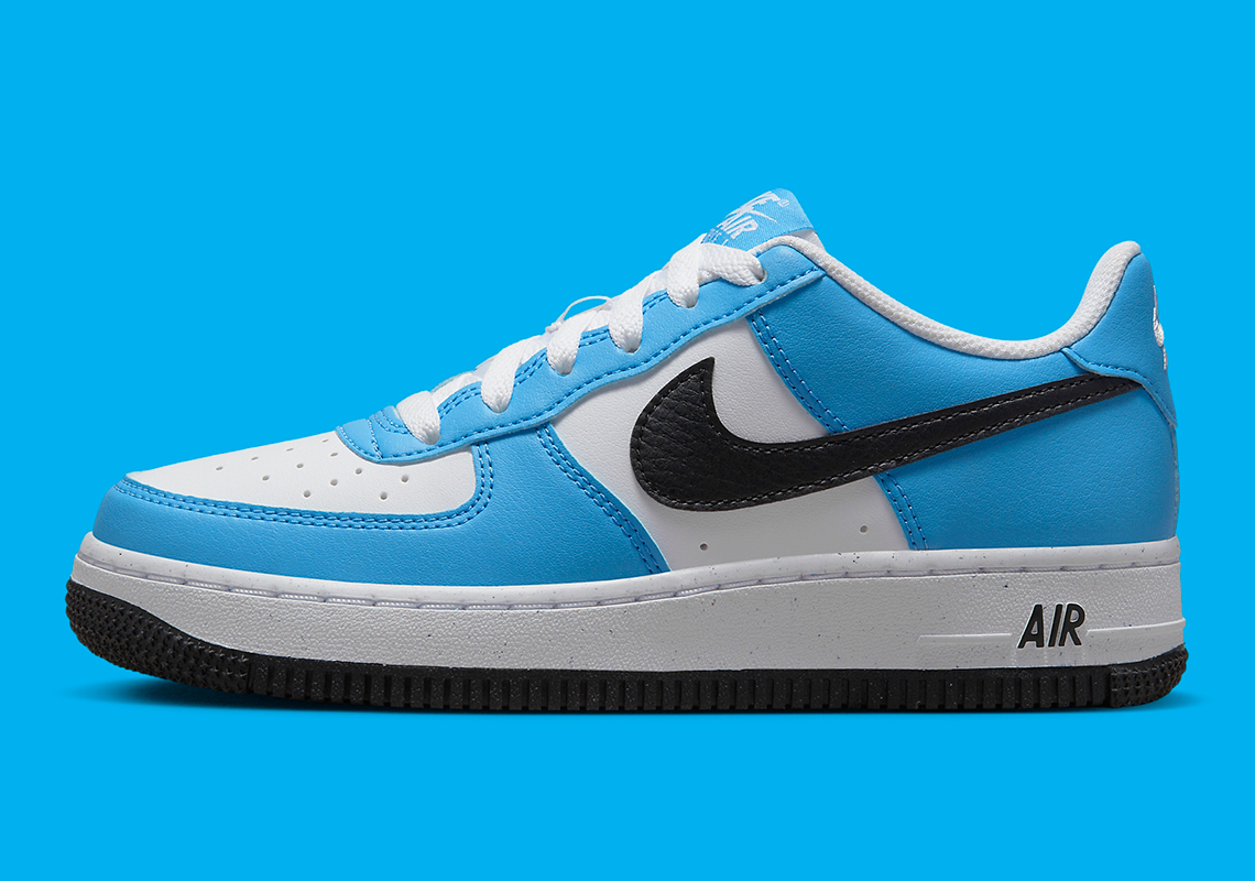 Nike Air Force 1 Low Gs Dark Powder Blue Black Fn3810 400 2