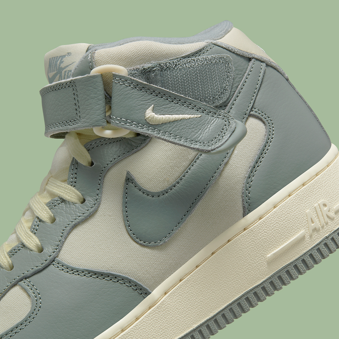 Nike Air Force 1 Mid Mica Green Coconut Milk Fb2036 100 7