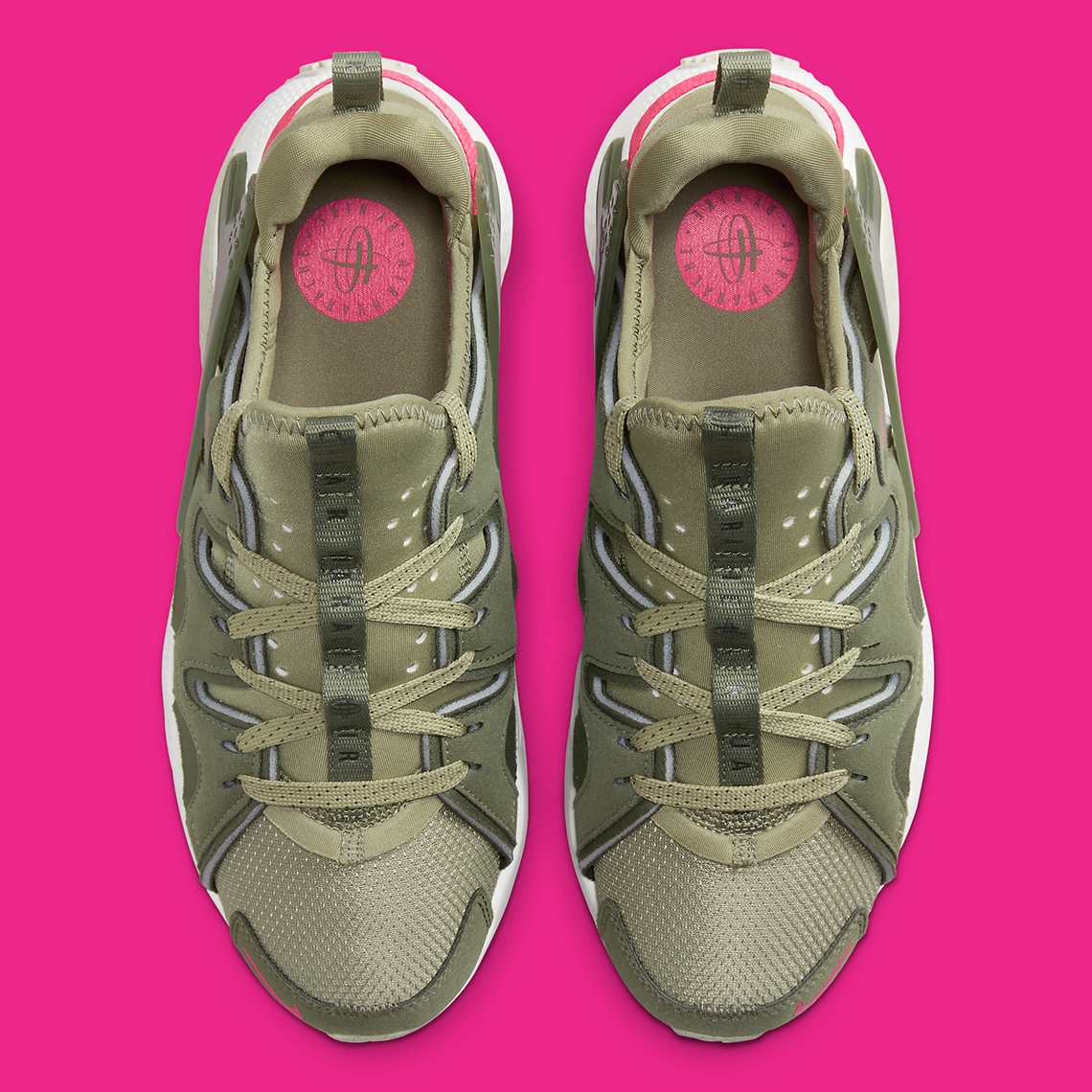 Nike Air Huarache Craft Olive Pink Dq8031 200 2