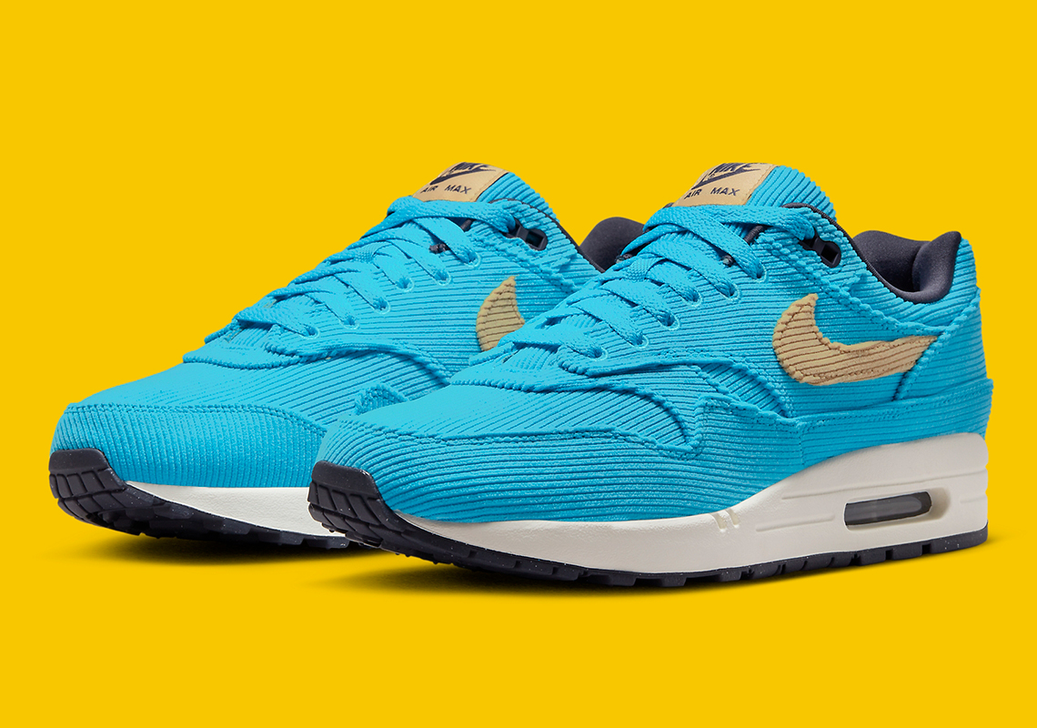 The Nike Air Max 1 "Baltic Blue" Is Covered Head To Toe In Corduroy