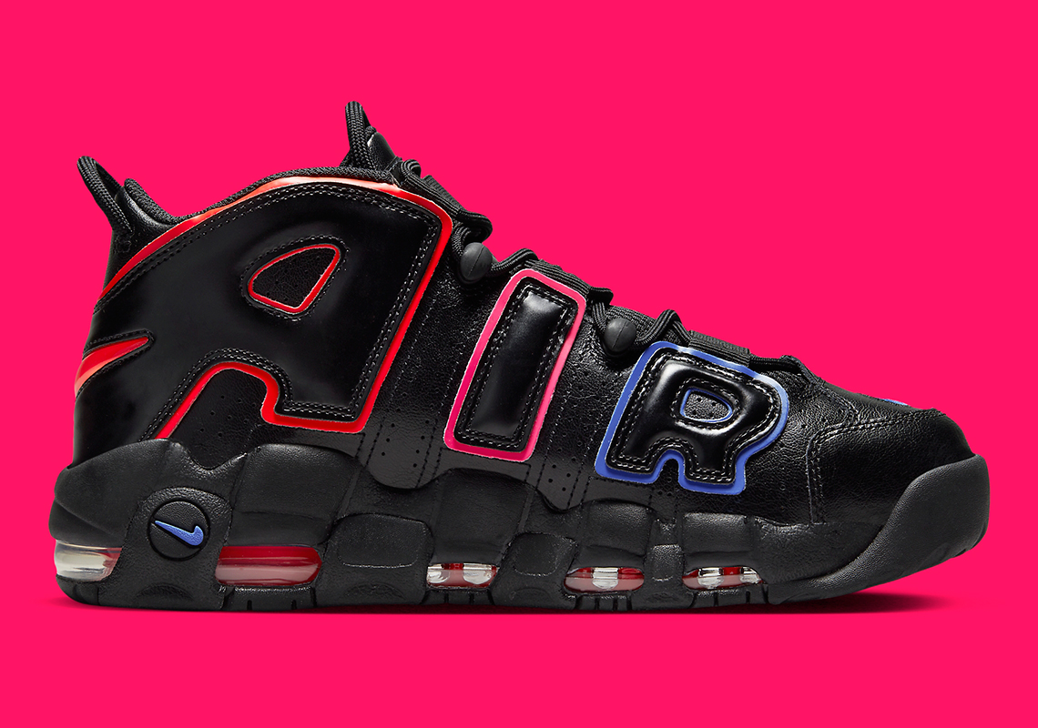 Nike Air More Uptempo Electric Black Bright Crimson Racer Blue Fd0729 001 7