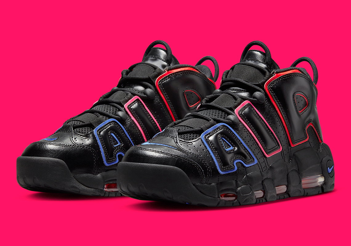 Nike Air More Uptempo Electric Black Bright Crimson Racer Blue Fd0729 001 8