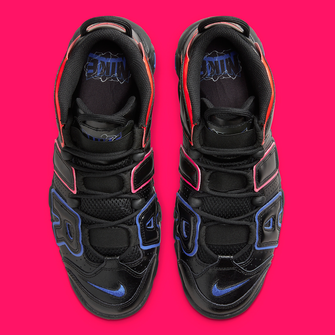 Nike Air More Uptempo Electric Black Bright Crimson Racer Blue Fd0729 001 9