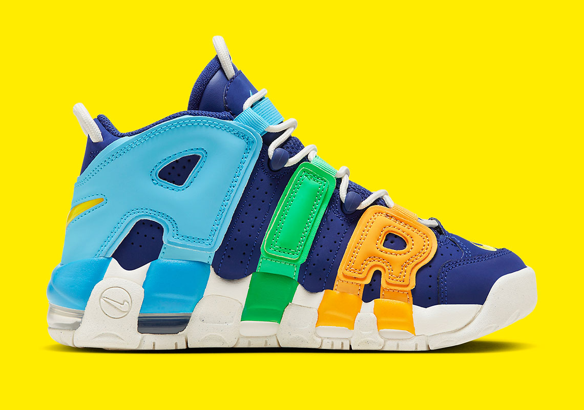 Nike Air More Uptempo Gs Deep Royal Blue Baltic Blue Electric Algae Opti Yellow Fj0693 455 7