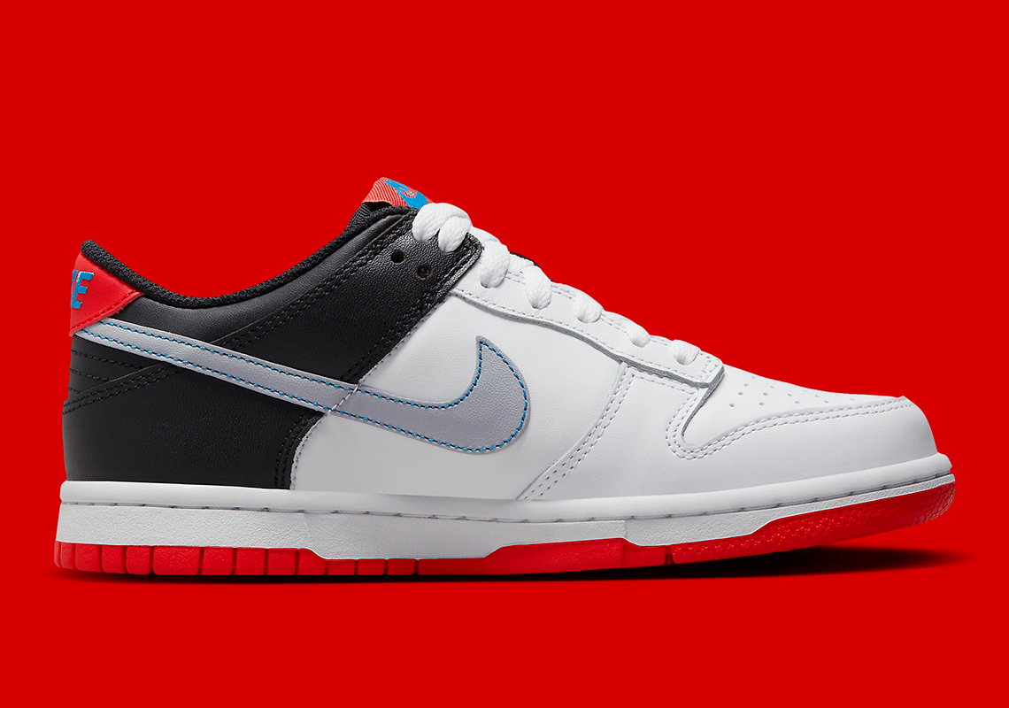 Nike Dunk Low Gs White Black Red Blue Dh9765 103 1