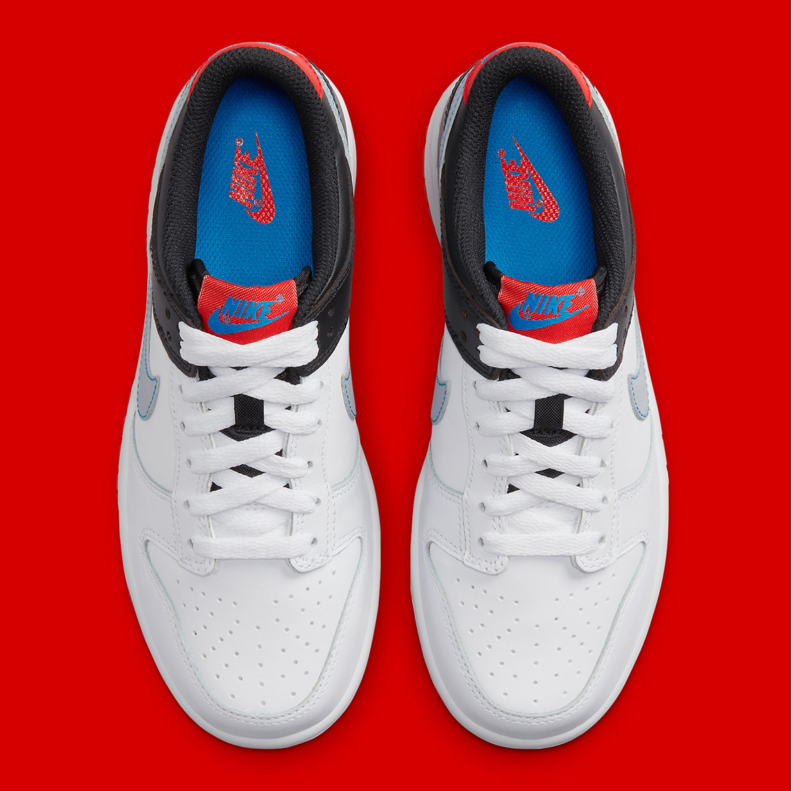 Nike Dunk Low Gs White Black Red Blue Dh9765 103 2