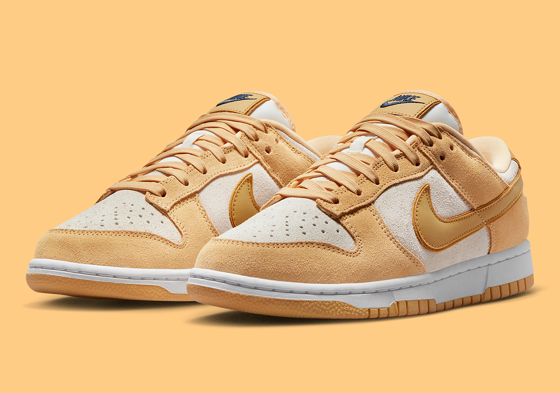 Official Images Of The Nike Dunk Low LX "Gold Suede"