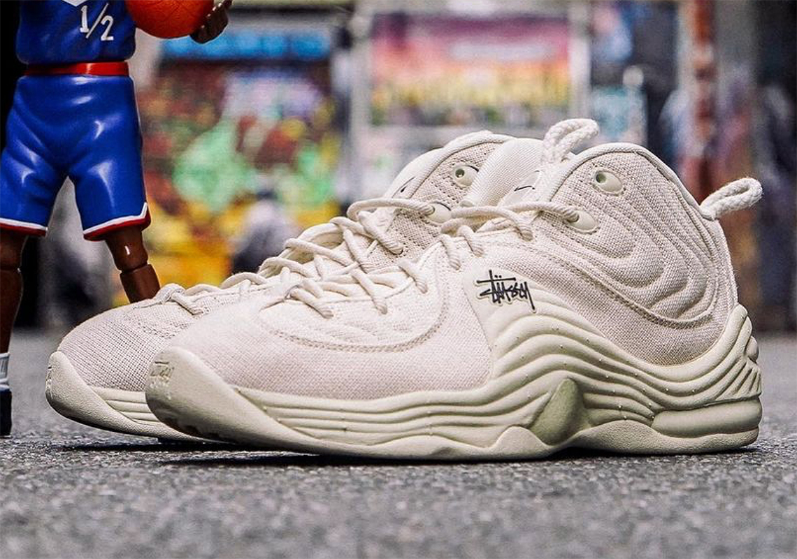 Stussy x Nike Air Penny 2 Appears In Fourth "Fossil" Colorway