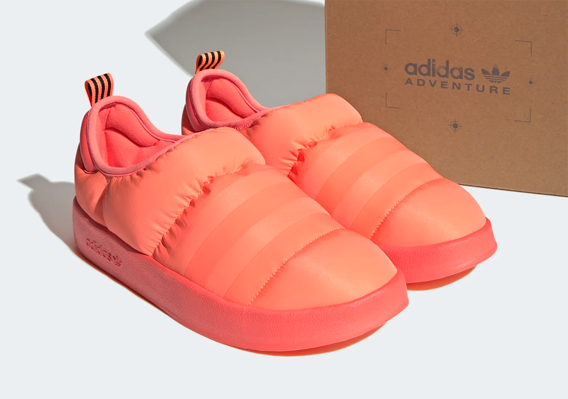 The adidas Puffylette Cozies Up In "Beam Orange"