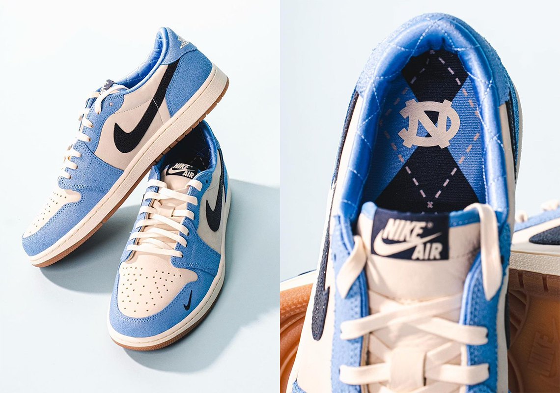 UNC Football Shares A Detailed Look At Their Air Jordan 1 Low OG PE