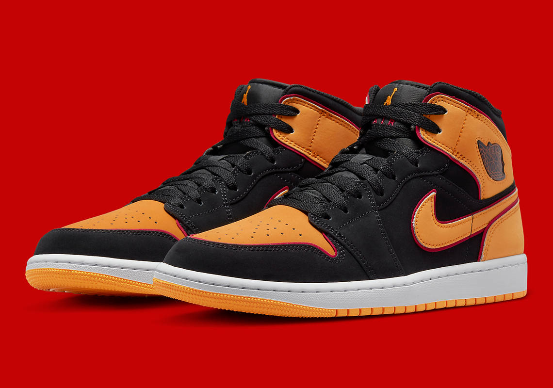 Padded Tongues Cushion This Black And Orange Air Jordan 1 Mid