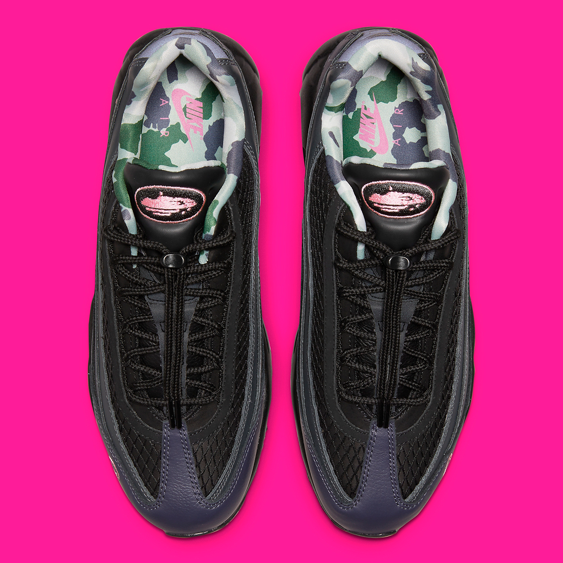 Corteiz Nike Air Max 95 Black Pink Camo Fb2709 001 1