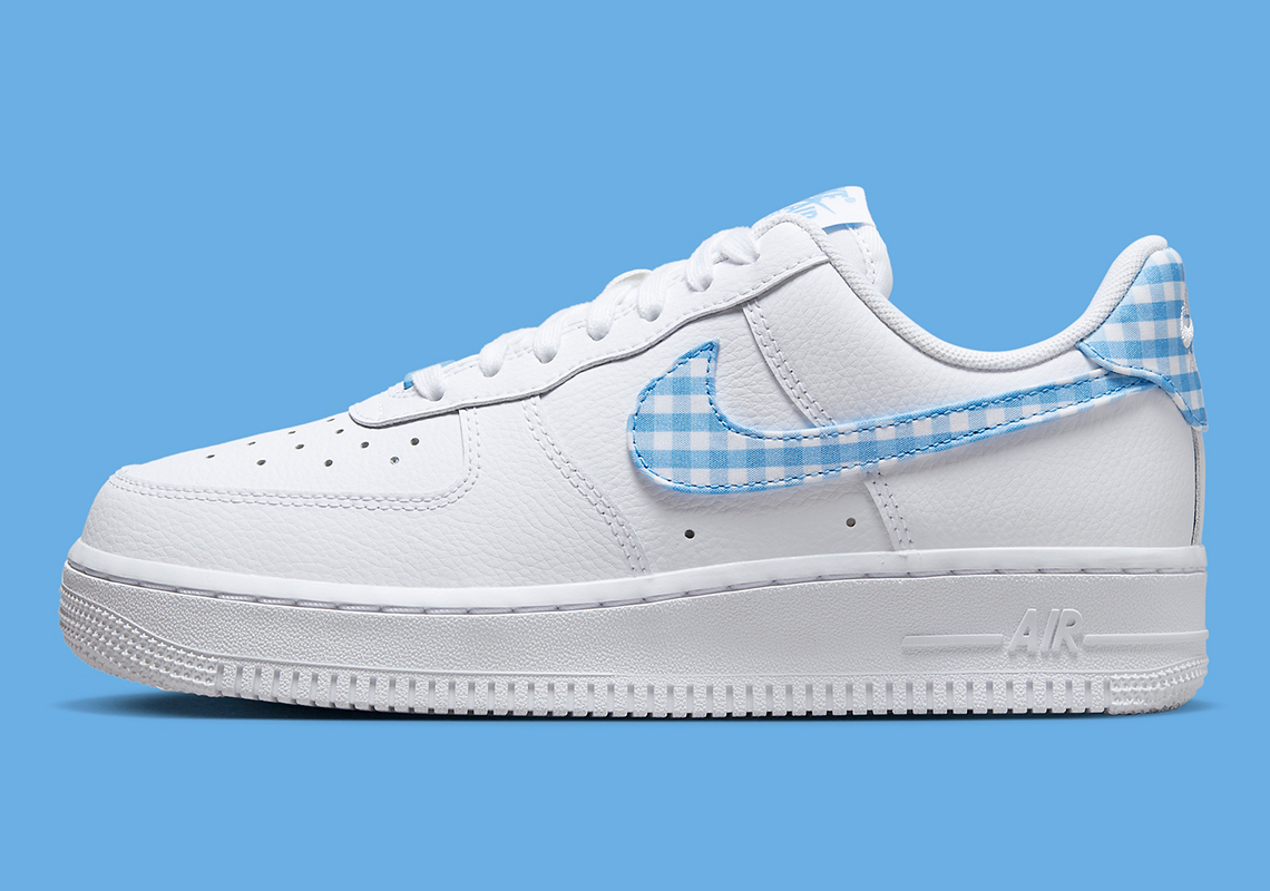 Nike Air Force 1 Low University Blue Gingham Plaid Dz2784 100 1