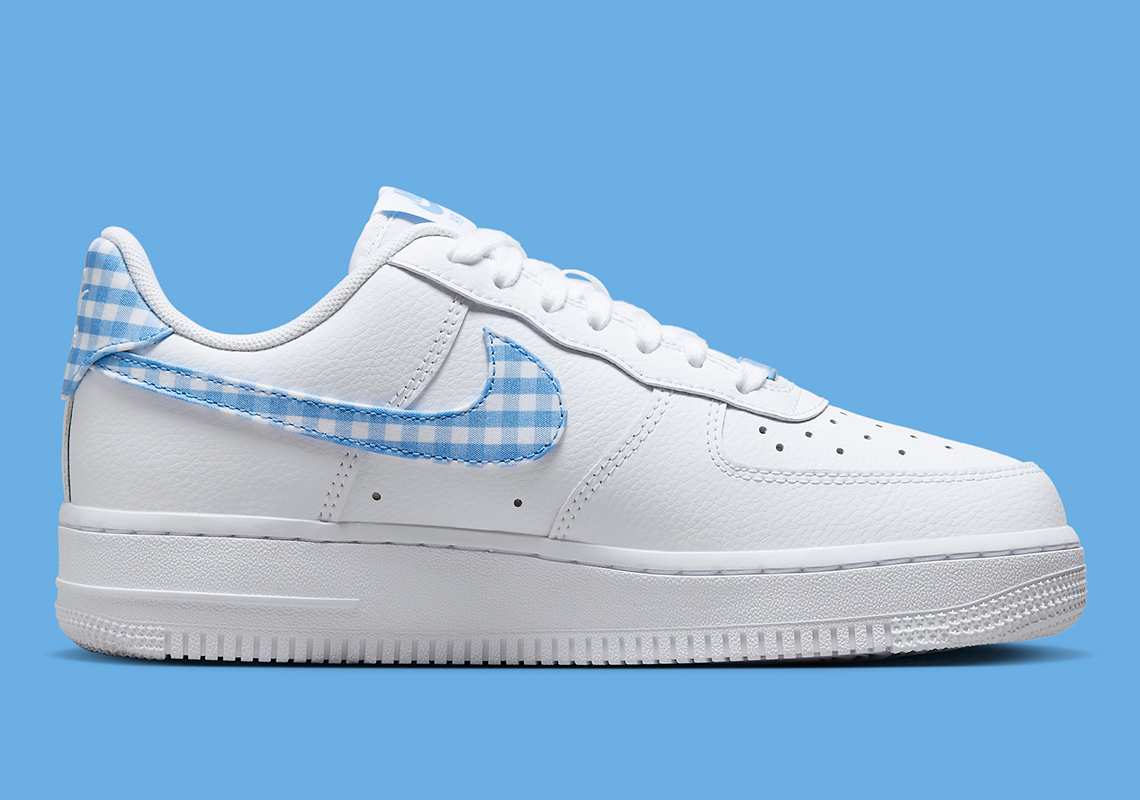 Nike Air Force 1 Low University Blue Gingham Plaid Dz2784 100 6