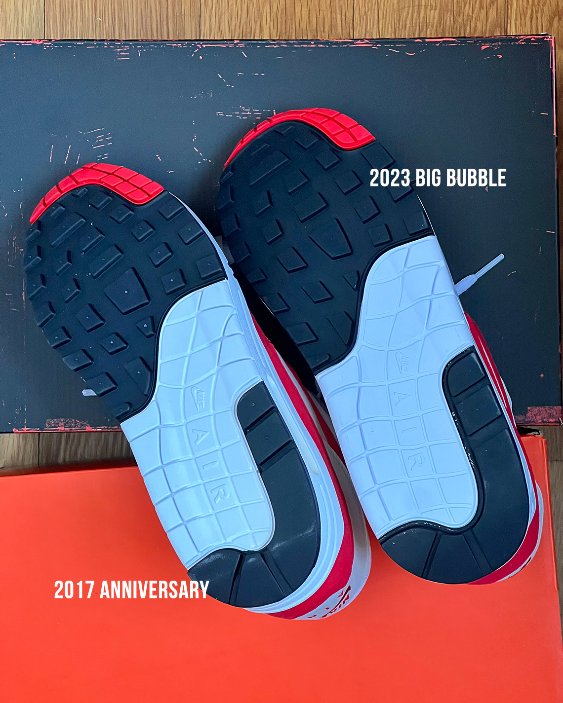 Nike Air Max 1 2017 Vs 2023 Outsole