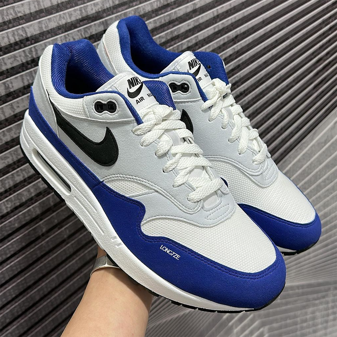 Nike Air Max 1 White Black Deep Royal Blue Fd9082 100 4