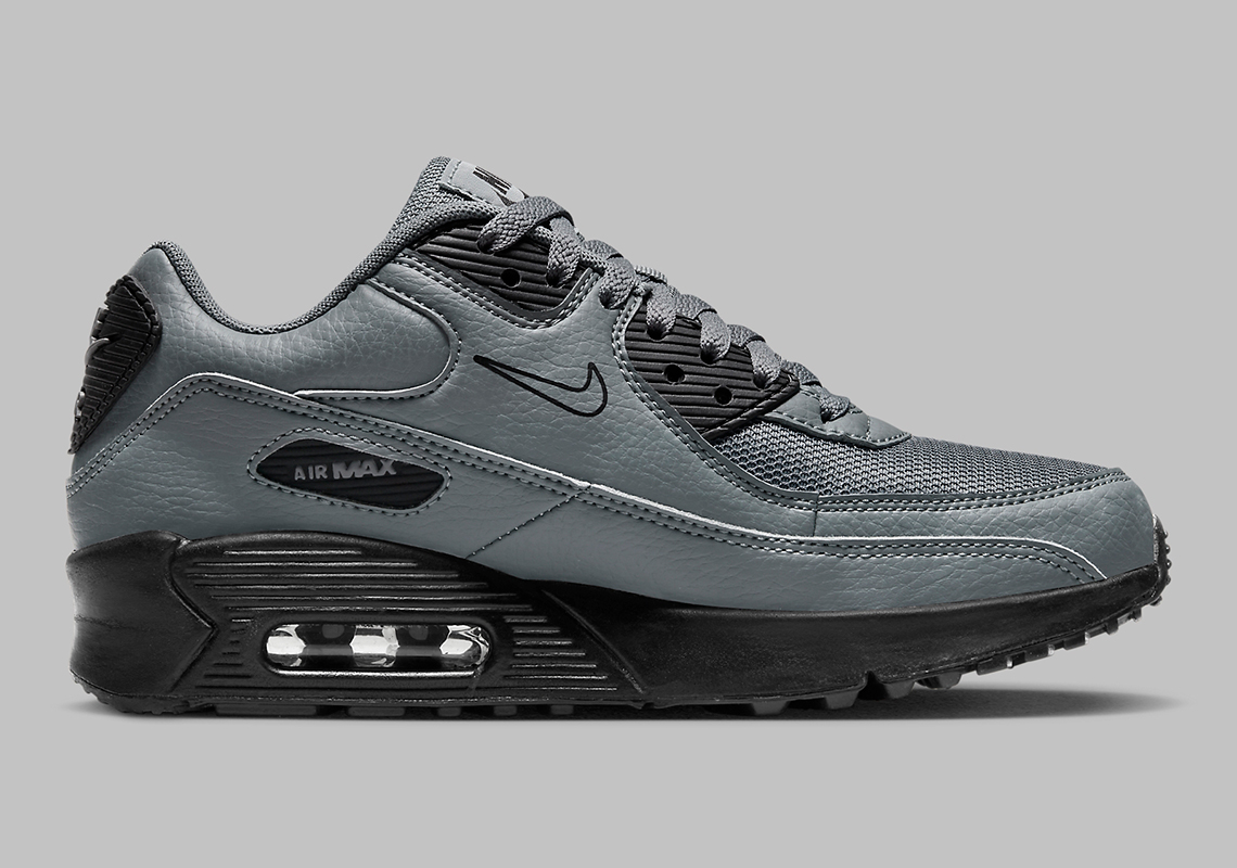 Nike Air Max 90 Gs Grey Black Multi Swoosh Fn7785 001 7