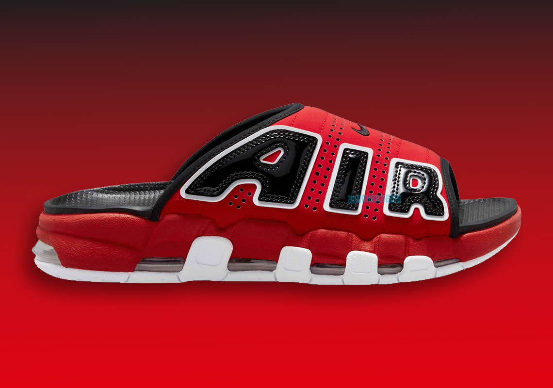 Nike Air More Uptempo Slide Red Black Fj6305 600 1