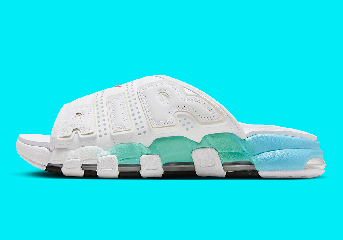 Nike Air More Uptempo Slides White Aqua Teal Fn3437 161 6