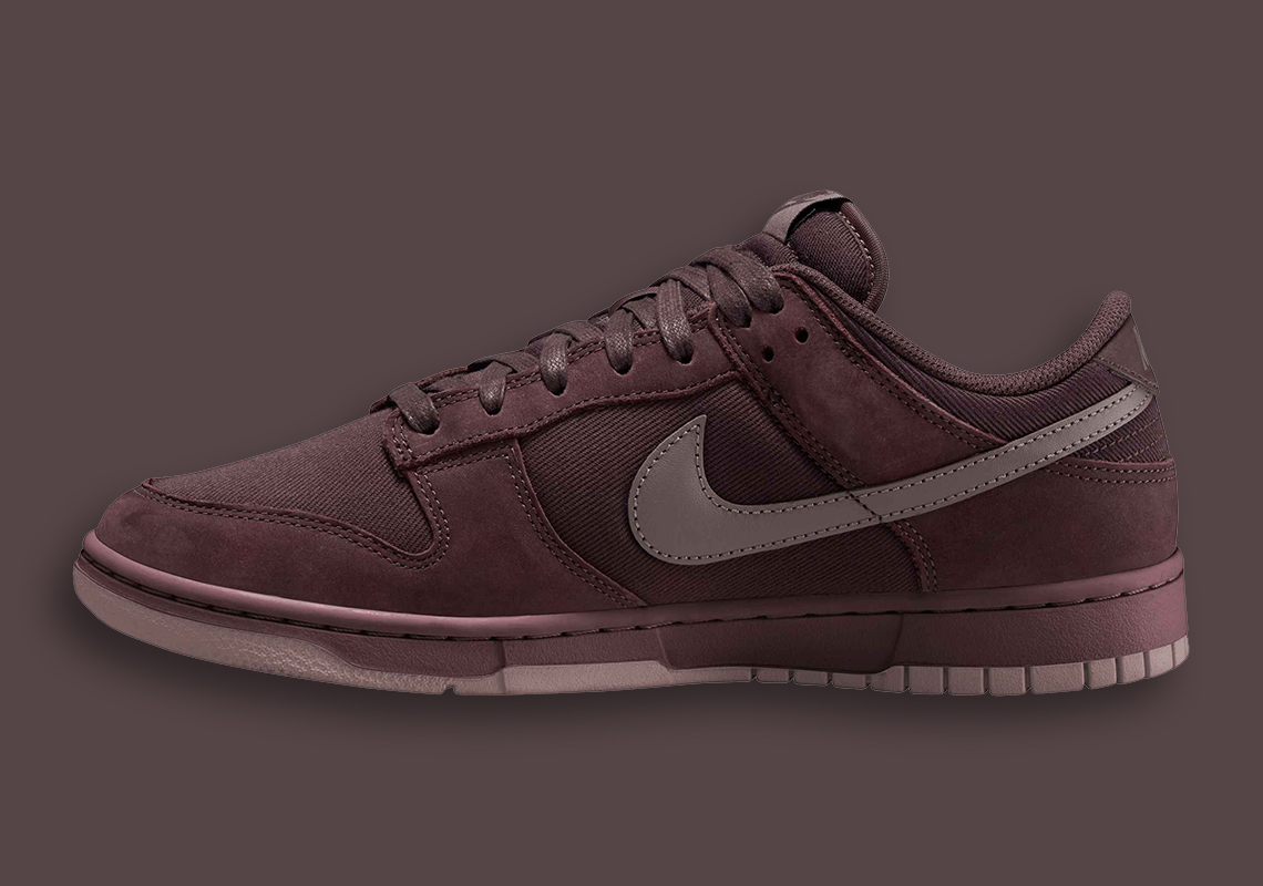 Nike Dunk Low Bordeaux Suede Canvas Fb8895 600 1