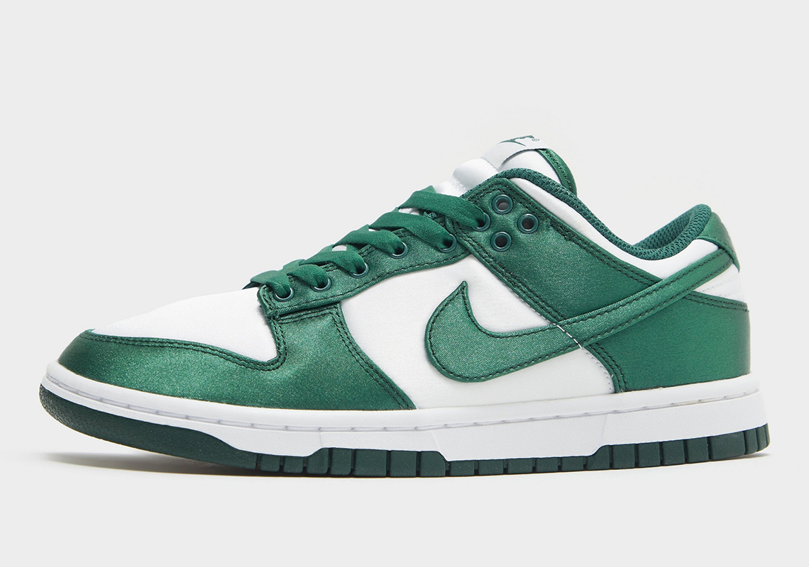 The Nike Dunk Low "Varsity Green" Is Back... In Satin Construction