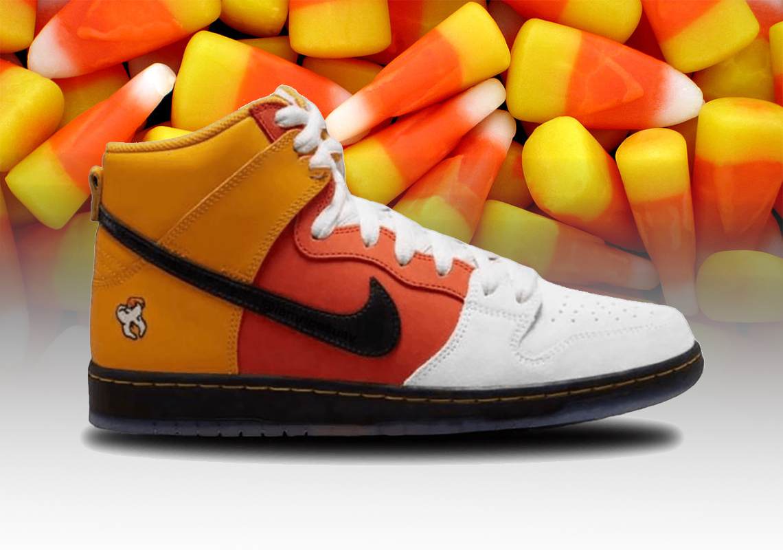 Nike SB Adds Candy Corn Graphics To The Dunk High "Halloween 2023"