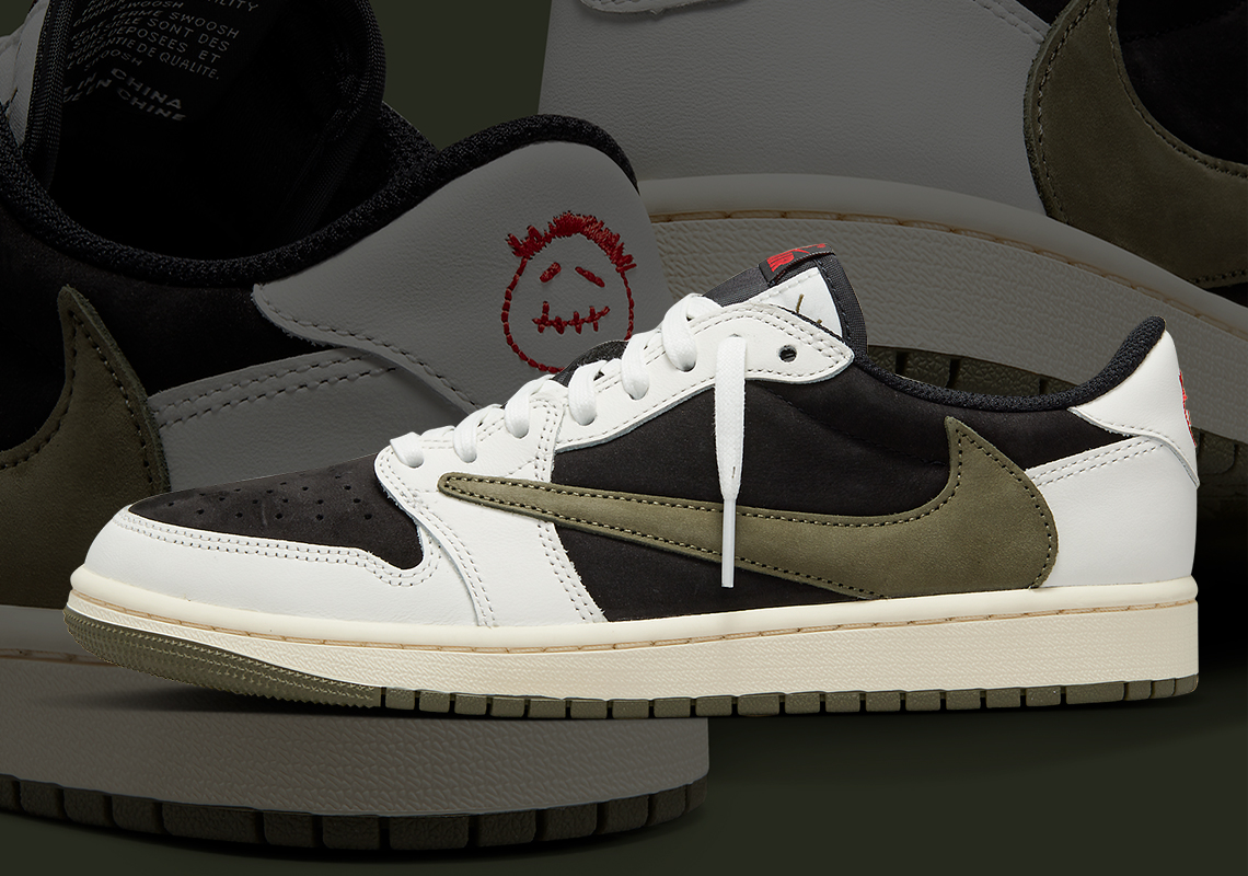 The Travis Scott x Air Jordan 1 Low OG "Olive" Releases On April 26th